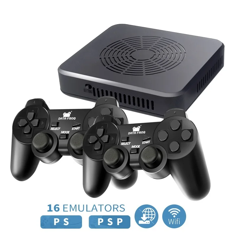 

DATA FROG WIFI Video Game Console Support 4 Players Built-in 3000+games 100 3D games For PS1/PSP Retro Game Console Support HD