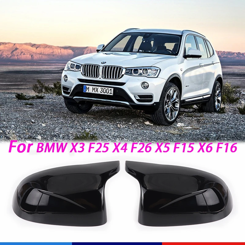 

For BMW F25 X3 F26 X4 F15 X5 F16 X6 2014 2015 2016 2017 2018 M style black rearview mirror cover X3M Look Rearview Mirror Cover