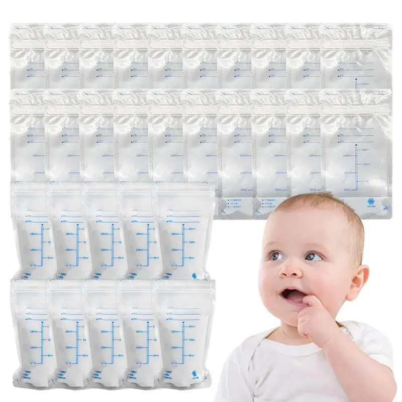 

30 шт., пакеты для хранения грудного молока, 200 мл