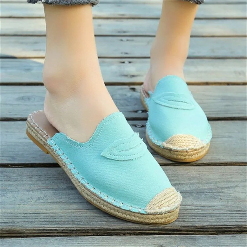

New Women Slippers Flat Bottom Sandals Women Baotou Summer Sandals Slipper Indoor Outdoor Flip-flops Beach Shoes Female Slippers