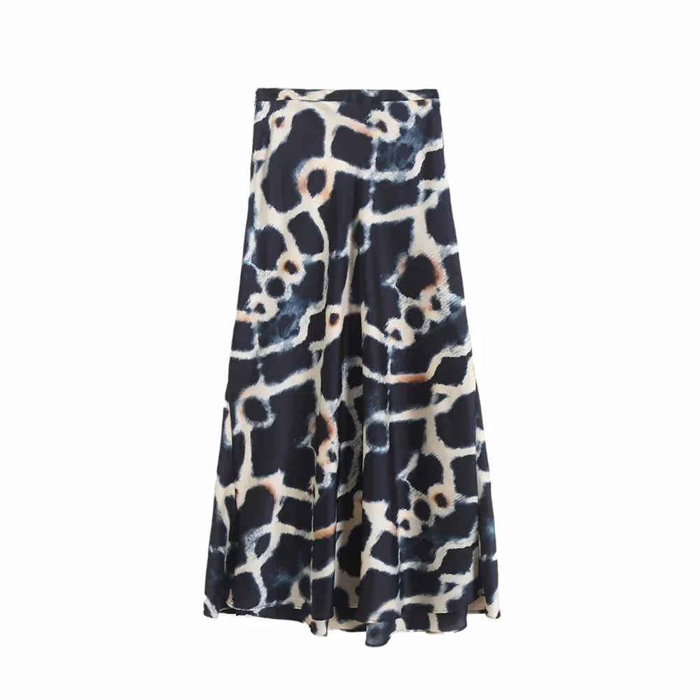 

Europe and the United States 2023 Spring New Women's Retro Fashion High Waist Tie-dye Printed Dress 2502105 2502/105