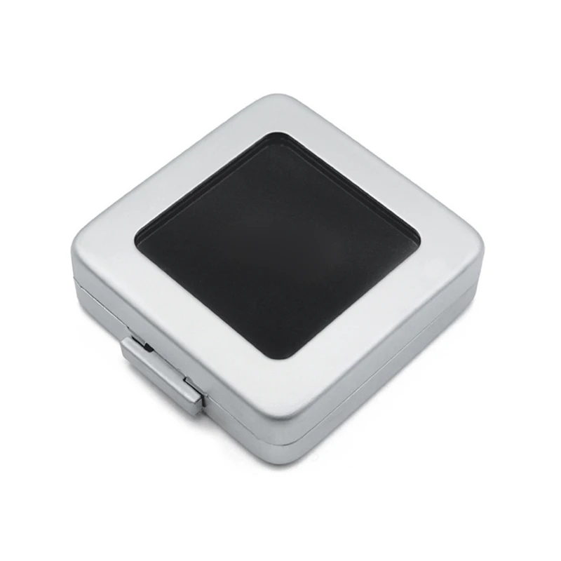 

Ящик из натурального камня, коробка для демонстрации стразов, серебристый, черный драгоценный камень, искусственный камень с подвеской из пенопласта и бусин, квадратная металлическая коробка, витрина