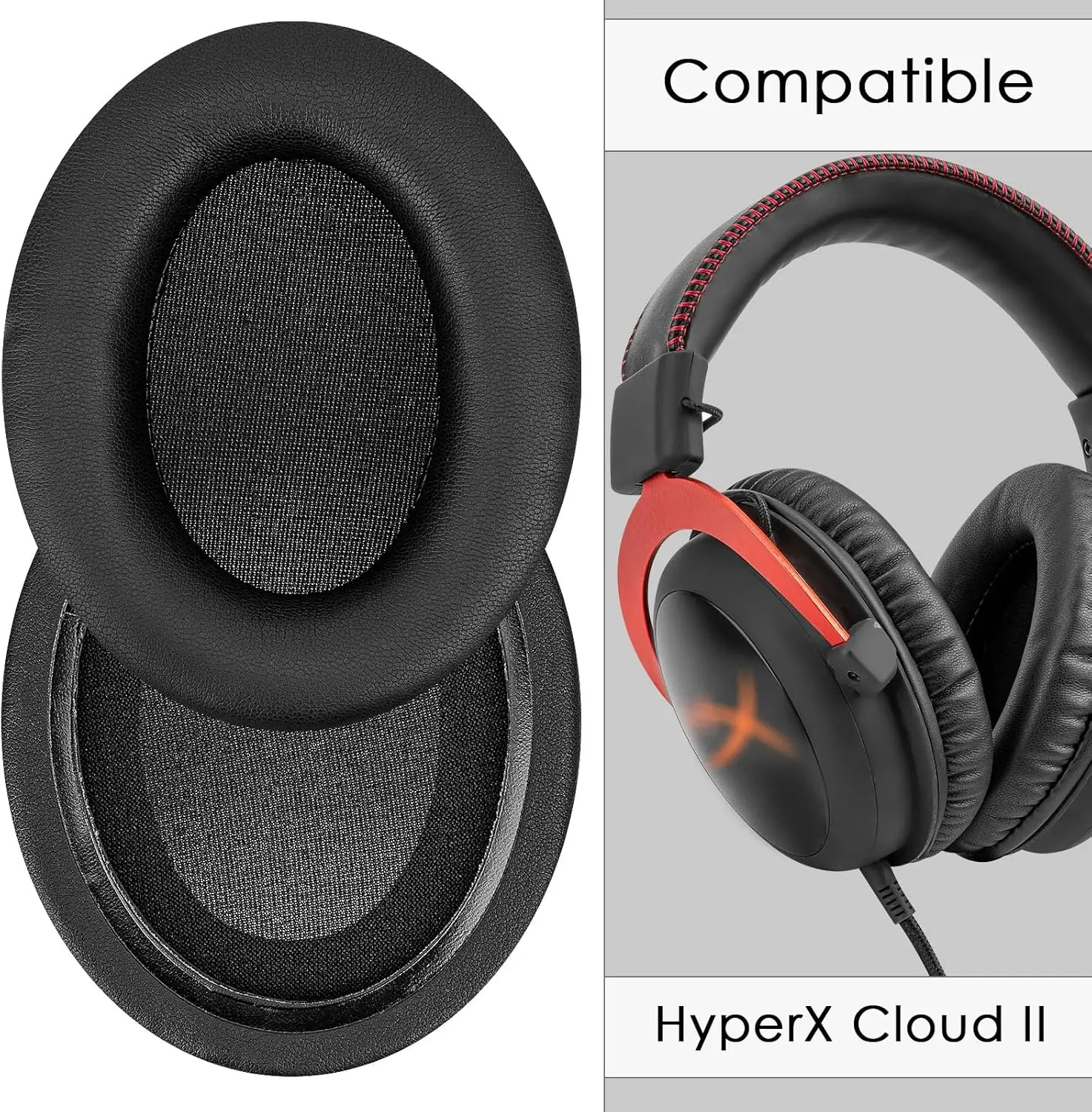 Фото Сменные амбушюры HyperX Cloud 2 для HyperX Cloud II, 2, Cloud III, 3, Mix, Alpha, Cloud Flight, Stinger, 2, 2-ядерный гарнитур №4