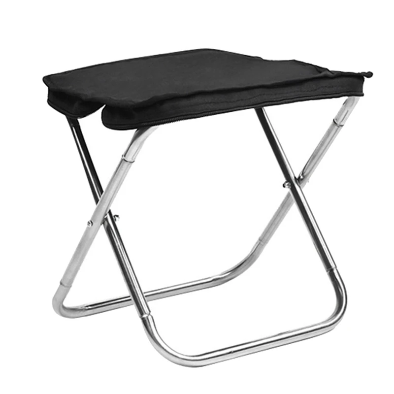 

Outdoor Handbag Folding Stool Portable Stainless Steel Fishing Chair Travel Subway Line Up Small Bench Mazar