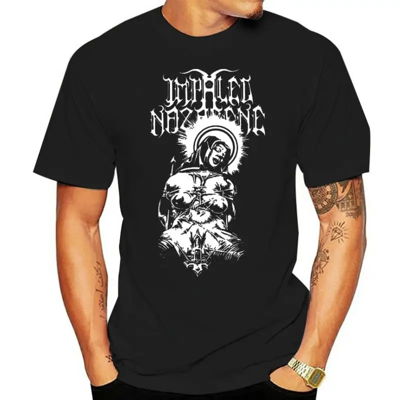 

Футболка X-Large Black New impale Nazarene Men изнасилованная сатаной может