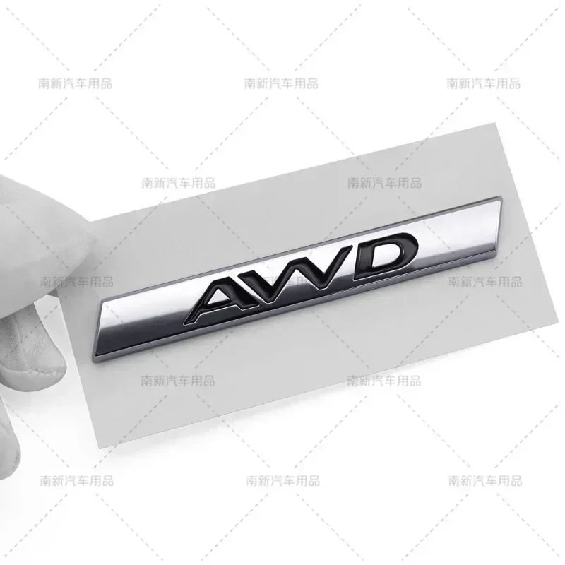 3D ABS серебристо-черный логотип AWD эмблема значок на задний багажник автомобиля