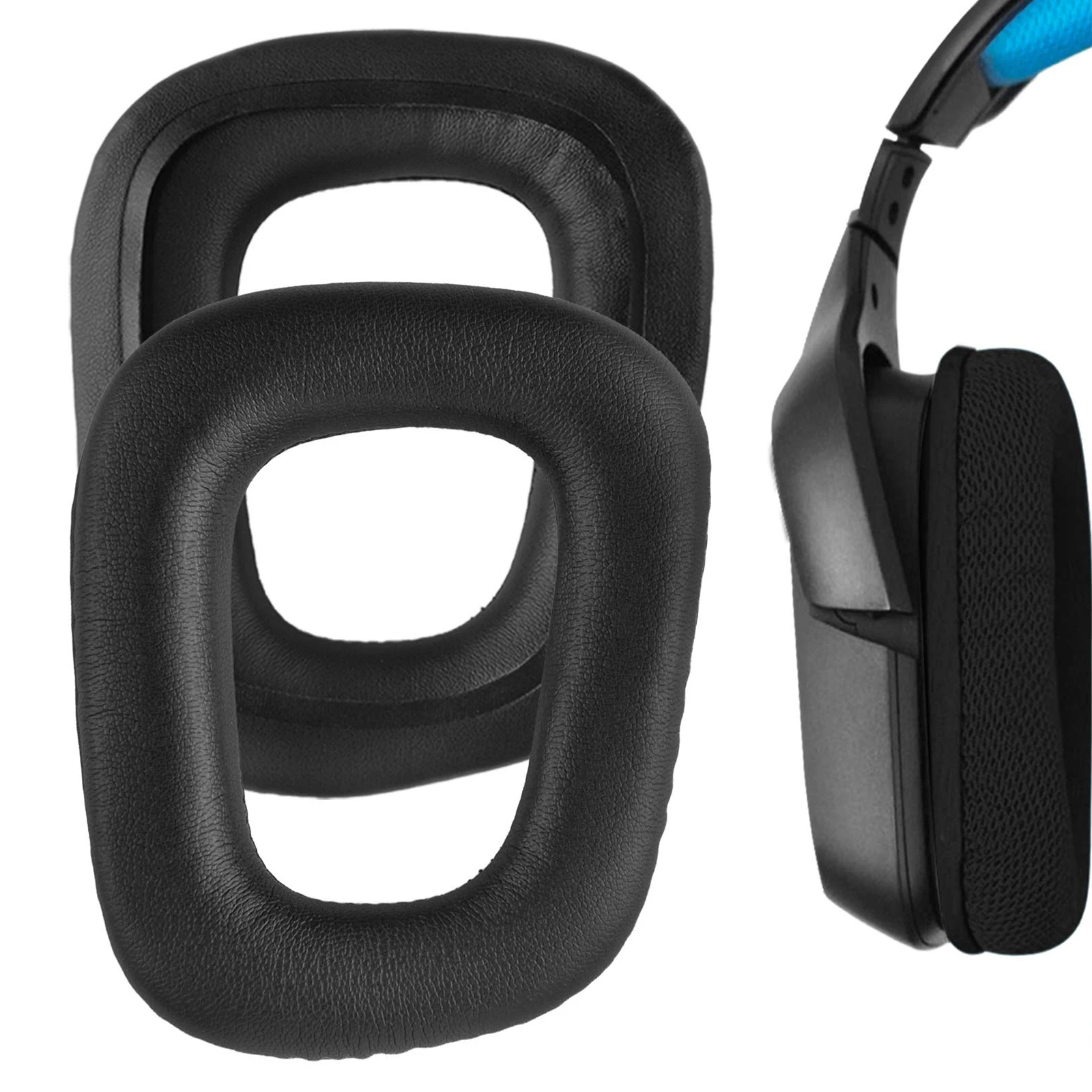 

Replacement Protein Leather Mesh Earpads Ear Cushion Pads For Logitech G930 G432 G431 G430 G332 G331 G231 G35 F450 Headsets