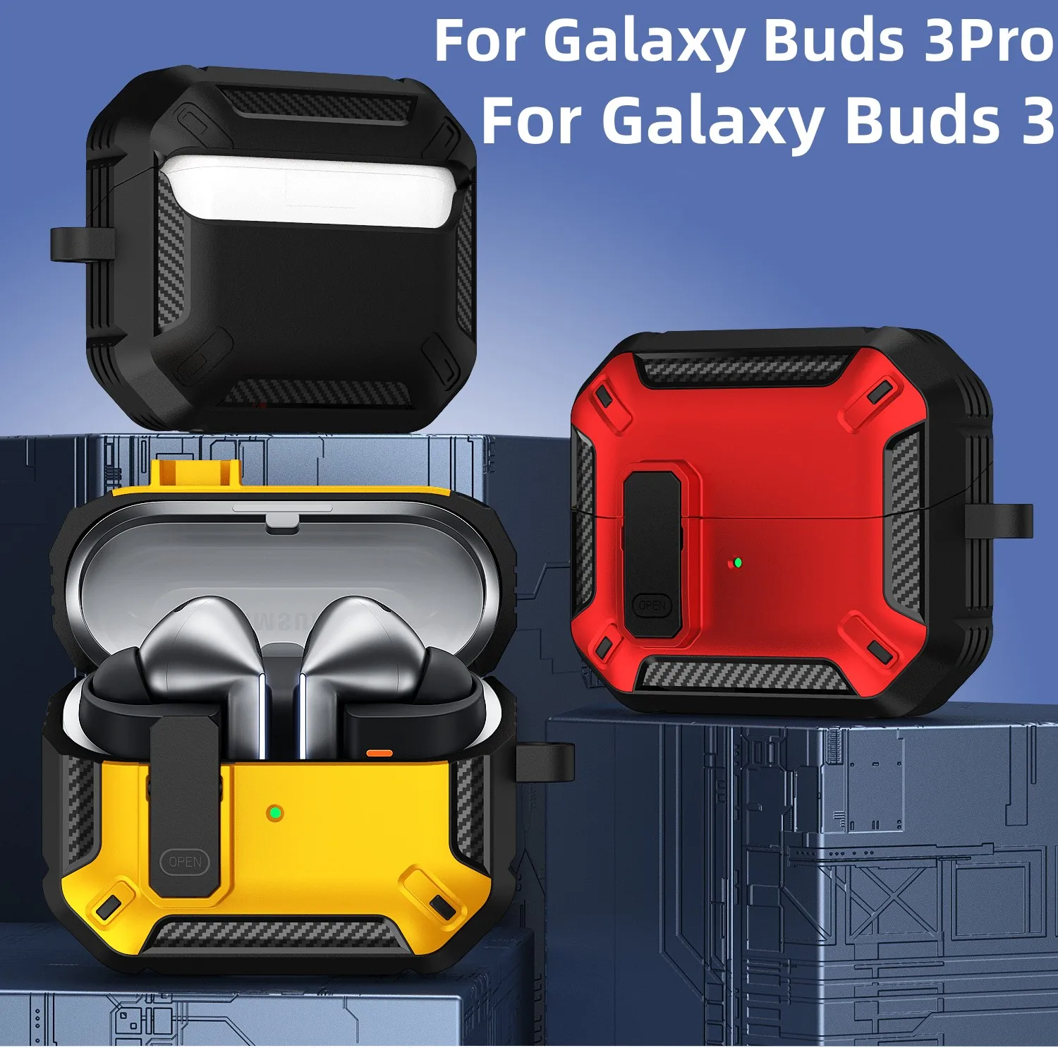 Новый чехол для наушников с защитным замком Samsung Galaxy Buds 3 набором чистки и брелком