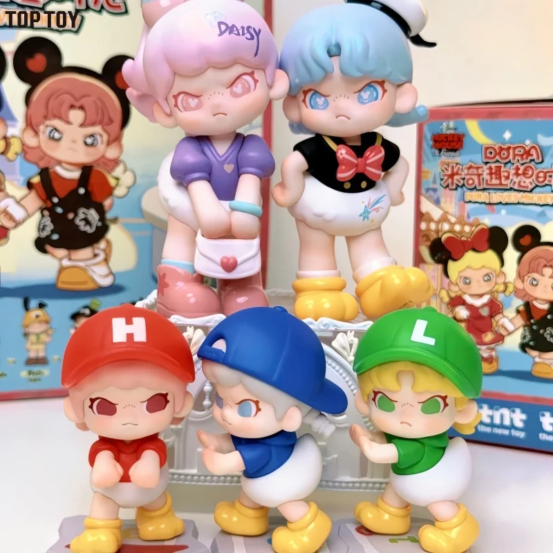 Фото Новая коллекционная фигурка Toptoy Dora Co Branded Mickey Fantasy Time Blind Box: модная арт-игрушка, украшение, подарок для энтузиастов №3