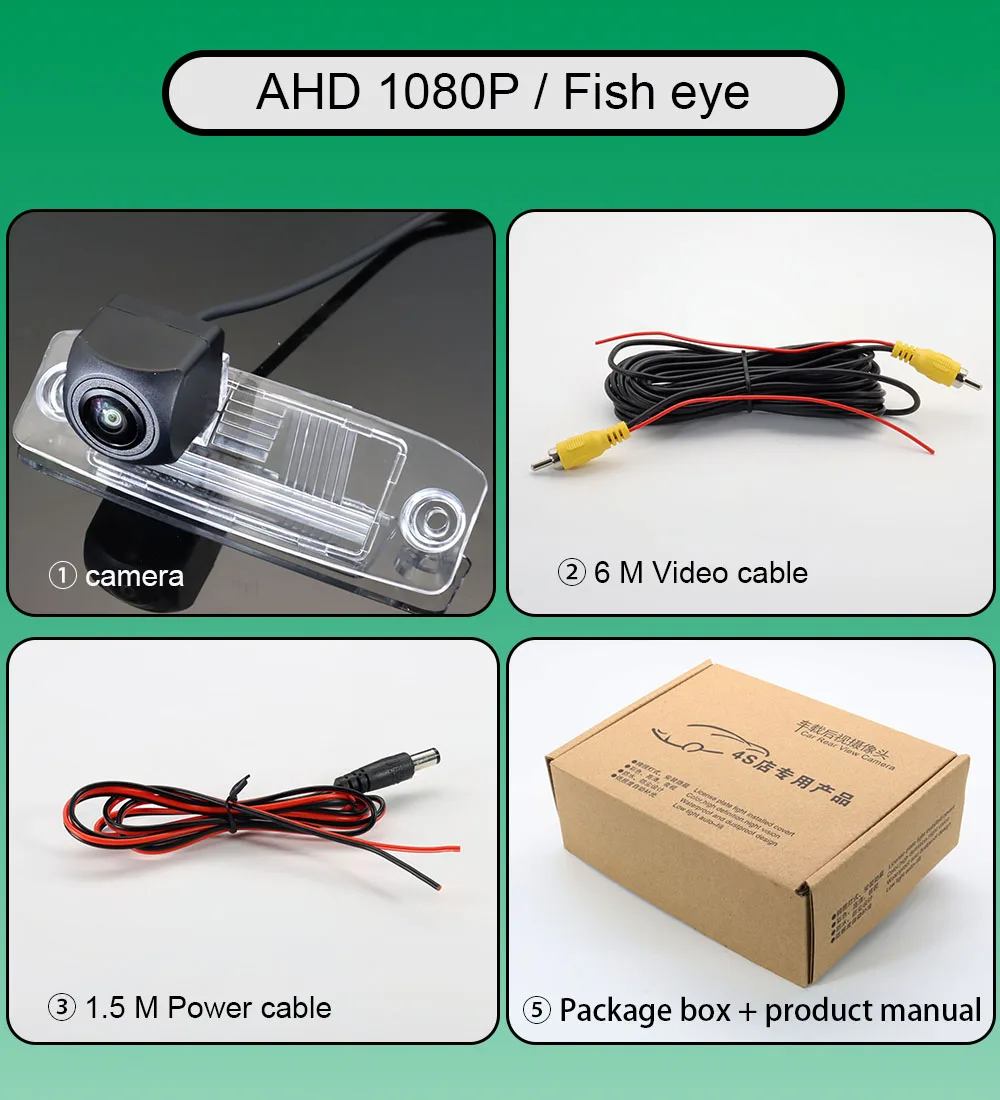 Камера заднего вида «рыбий глаз» для KIA Ceed (ED) 2006 2007 2008 2009 2010 2011 2012 AHD 1080P 170 ° kia ceed мод с 2006 г вып с бенз g4fa 1 4 л g4fc 1 6 л … м