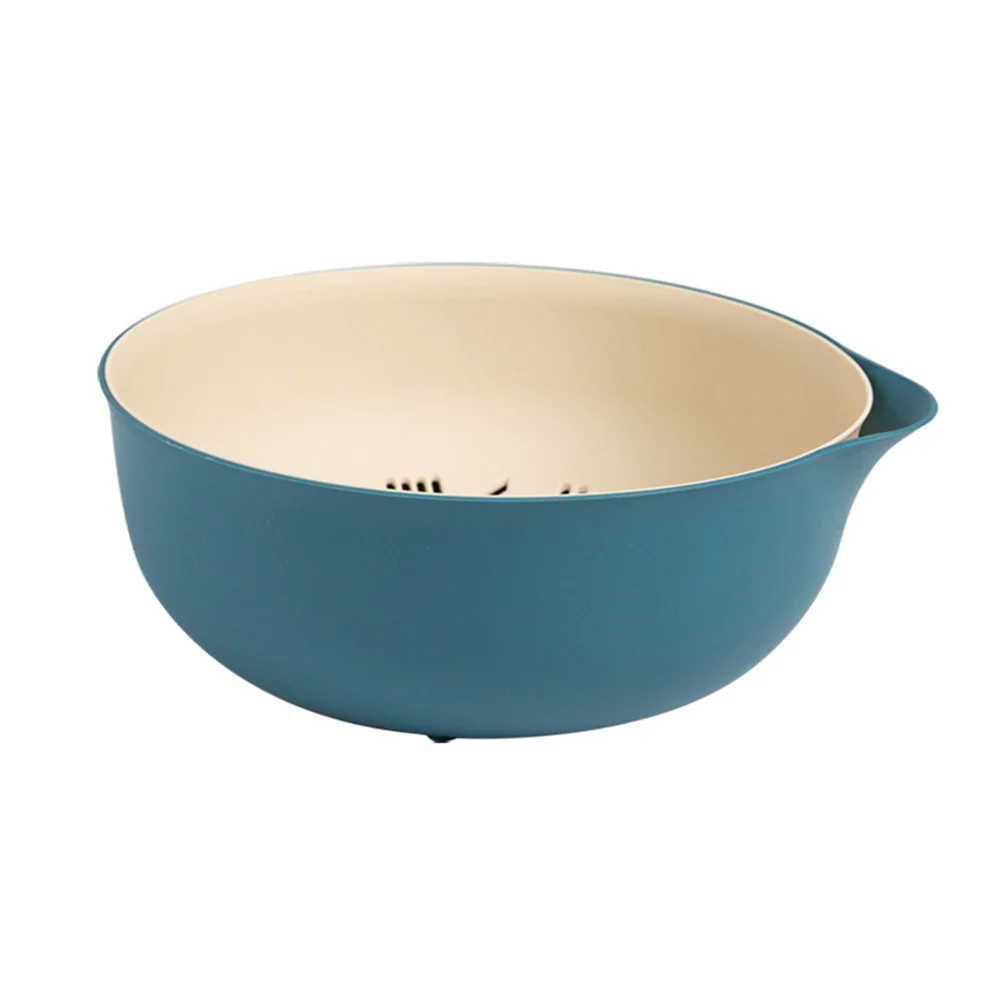 

Bowl Colander Washing Strainer Basket Vegetable Fruit Kitchen Wash Drain Set Rice Colanders Layer Metal Double Basin Detachable