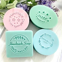 creative pattern english letter diy manual figure acrylic transparent seal soap printing clay soap soap seal