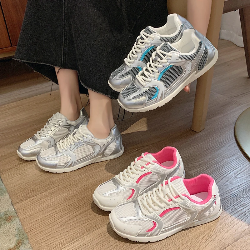 Дизайнерская Брендовая женская обувь летняя дышащая сетчатая на мягкой подошве