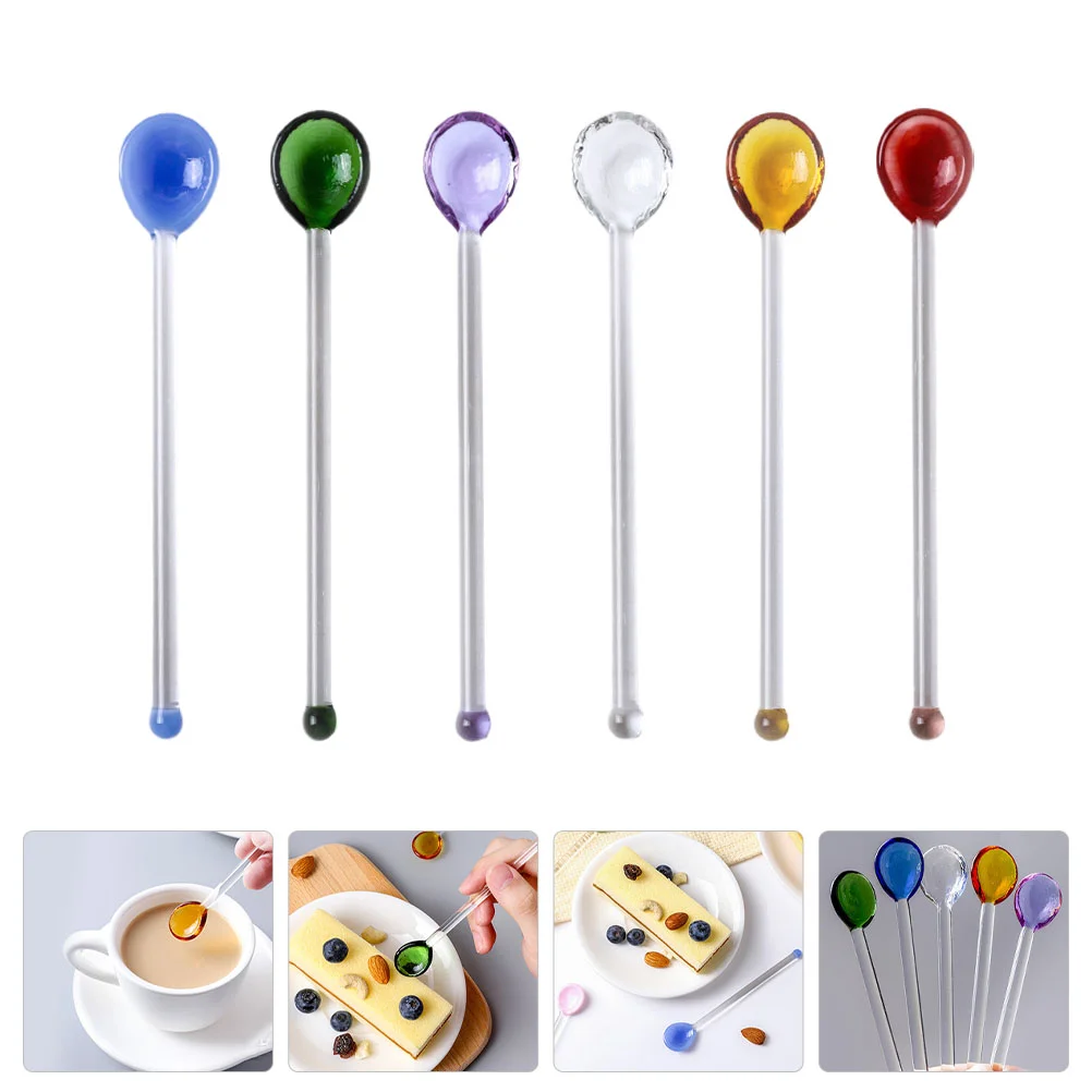 6 Pcs Wooden Stir Sticks Stirring Rod Juice Drink Muddler St
