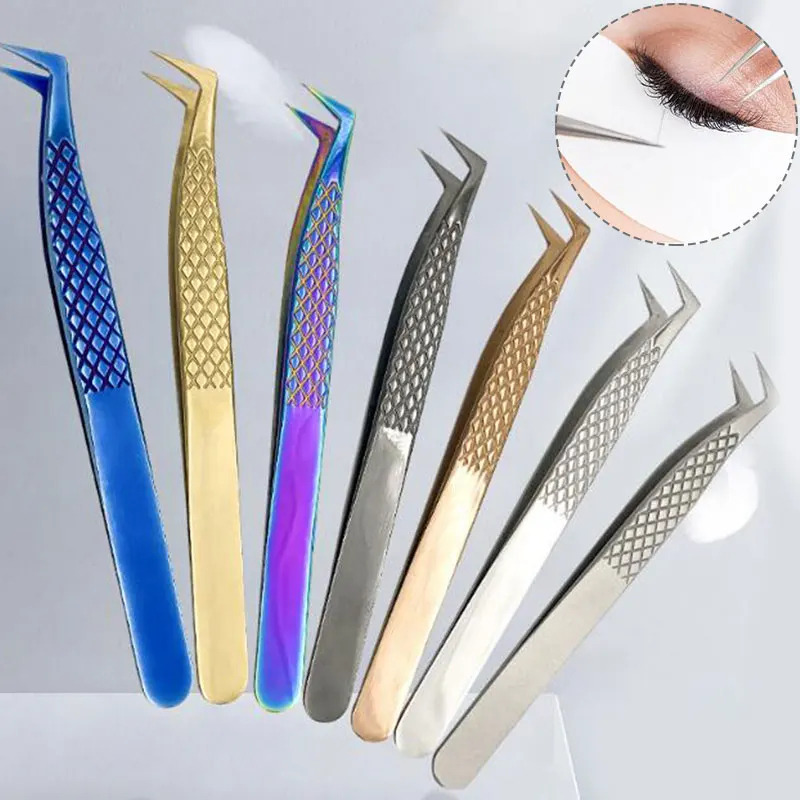 

New Eyelash Tweezers Stainless Steel False Eyelash Extension Ultra Lash Picking Tools Nail Nipper Lash Grafting Makeup Tools