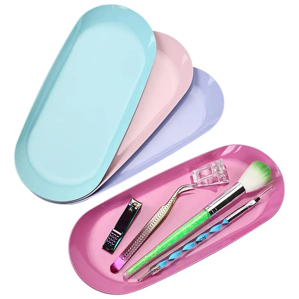 

Поднос для хранения косметики из нержавеющей стали, оборудование для ногтевого дизайна, пластина для хирургических и стоматологических ногтей, тарелка, инструменты для врачей, ложные M2J8