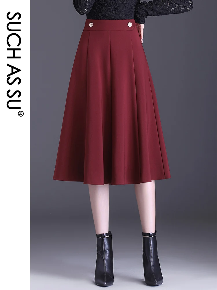 Как у SU 2 цвета 2022 осень-весна женская черная красная Дамская плиссированная