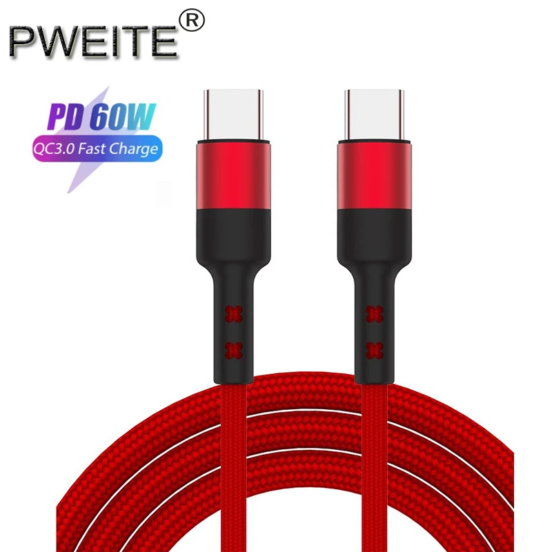 

Кабель PD 60 вт USB C-USB C для Samsung Galaxy S22 S21 S21 + S20 FE Note 20 Ultra Plus A71 5G, Pixel 7 6 5 4 3 3a