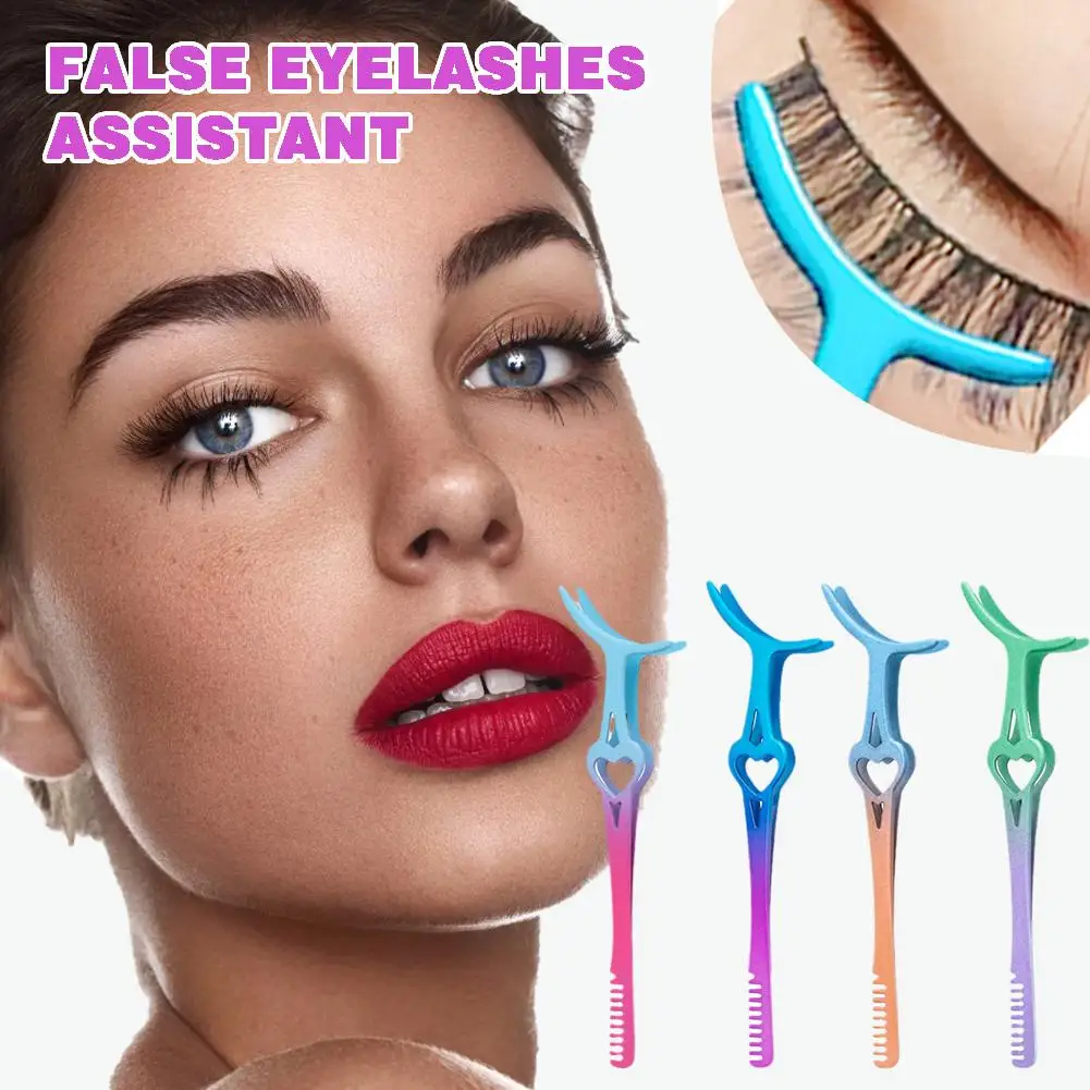 

1Pcs Stainless Steel False Eyelashes Clip Black Gold Applicator Tweezers Extension Fake Eyelashes Assistant Eyelash Makeup O2I1