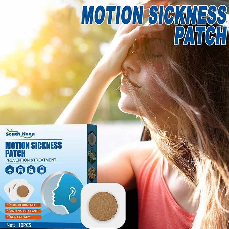 

10Pcs/box Relieve Headache Patch Treat Migraine Sickness Car Motion Carsickness Paste Anti Airsickness Seasickness Plaster