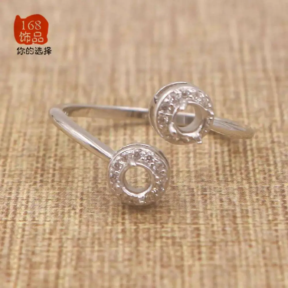 

100% искусственное серебряное пустое Φ пустое кольцо «сделай сам» комплектующие для изготовления ювелирных изделий Аксессуары