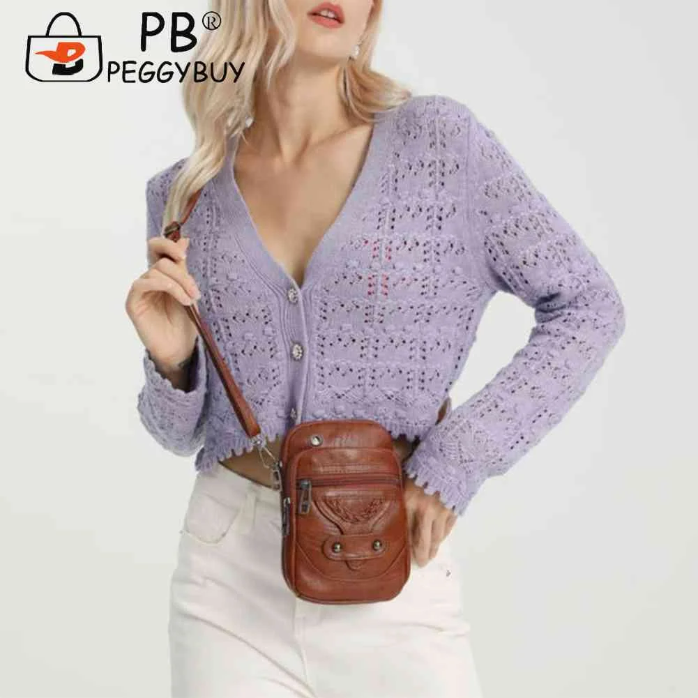 

Винтажные сумки через плечо из искусственной кожи, Повседневная Сумка-тоут через плечо в стиле ретро, Женская однотонная маленькая сумка на...