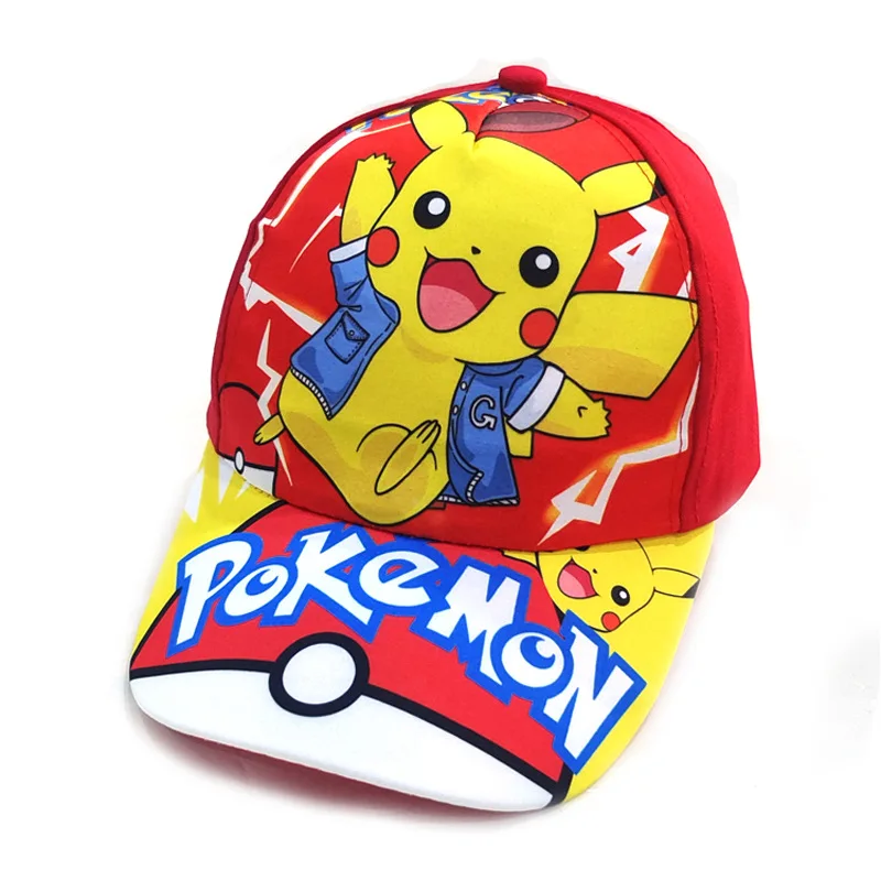 

Pokemon Pikachu Children's Baseball Cap Boys and Girls Cartoon Pokemon Peaked Caps Anime Kids Cute Summer Sunscreen Sun Hats