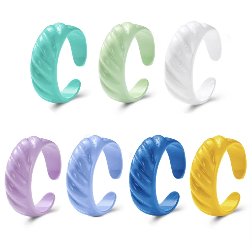 

Wholesale Cute Lovely Girls Rings Purple Green Candy Ring for Women 2021
