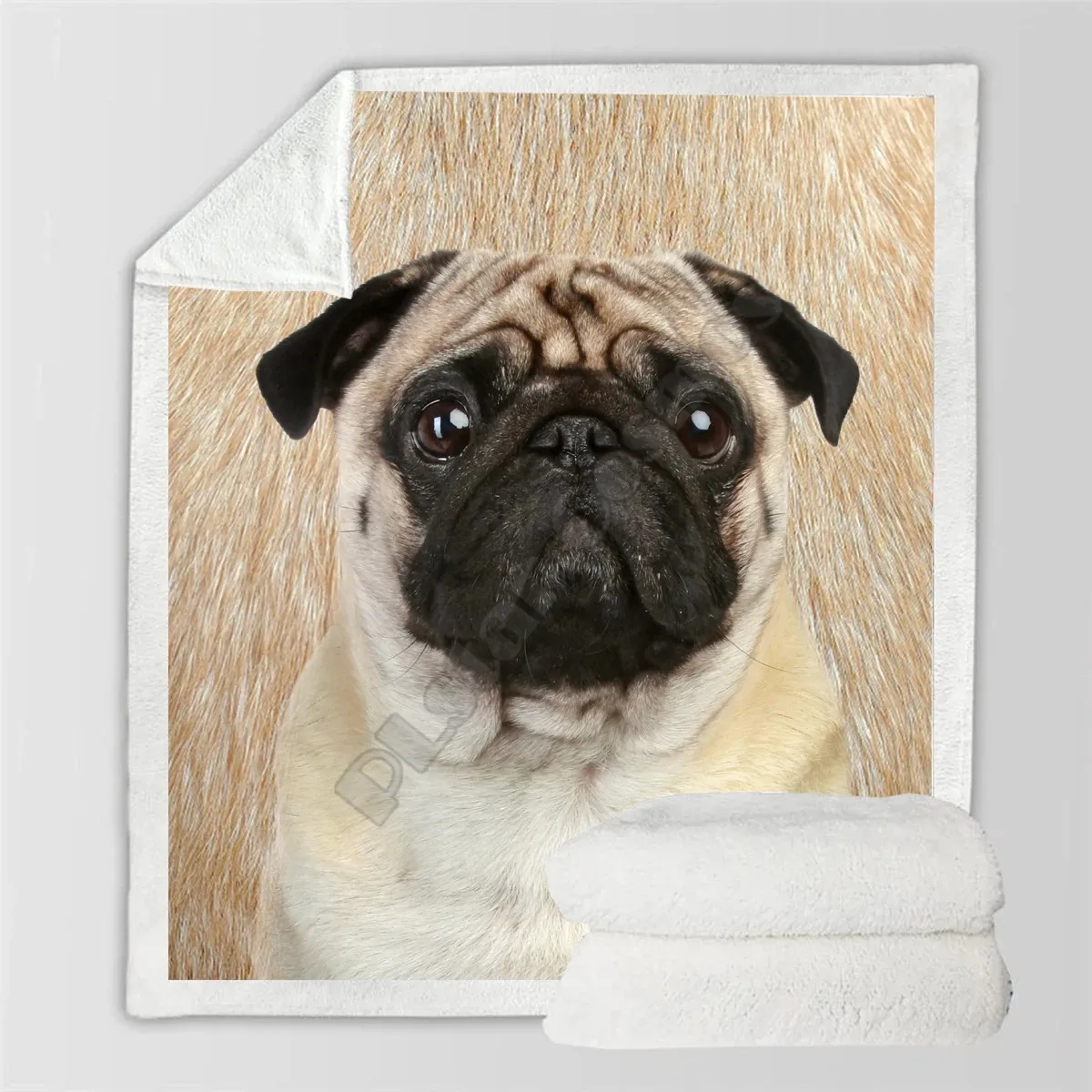 Pug Cozy Premium Fleece Blanket 3D All Over Printed Sherpa Blanket on Bed Home Textiles