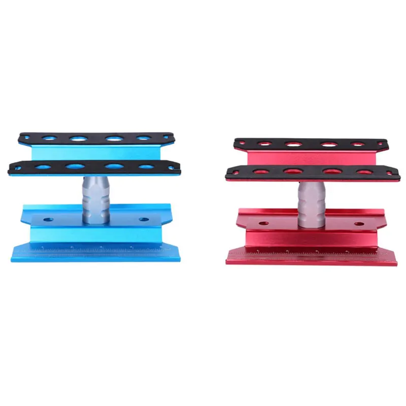 

2Set Metal RC Car Workstation Work Stand Repair 360 Degree Rotation For 1/8 1/10 1/12 1/16 Scale Models,Blue & Red