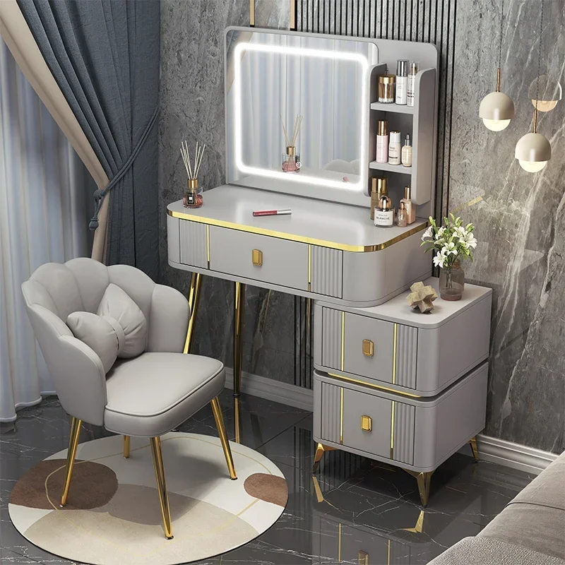 Серый туалетный столик зеркало органайзер роскошный мебель для спальни