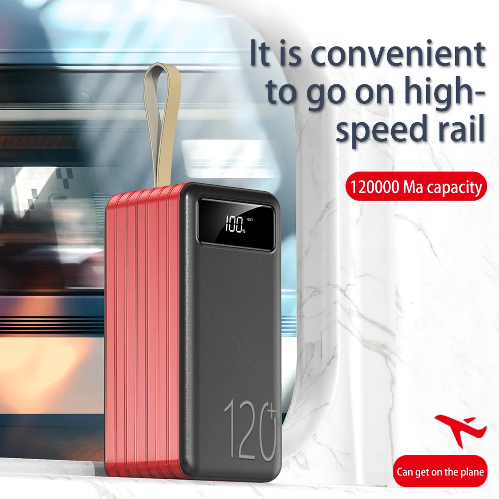 

latest fast charging 120000mAh power pack large capacity mobile power universal 5v3a fast charging
