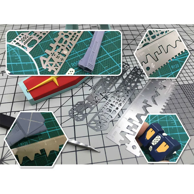 4 шт. трафареты для создания рисунков и линейки | Игрушки хобби