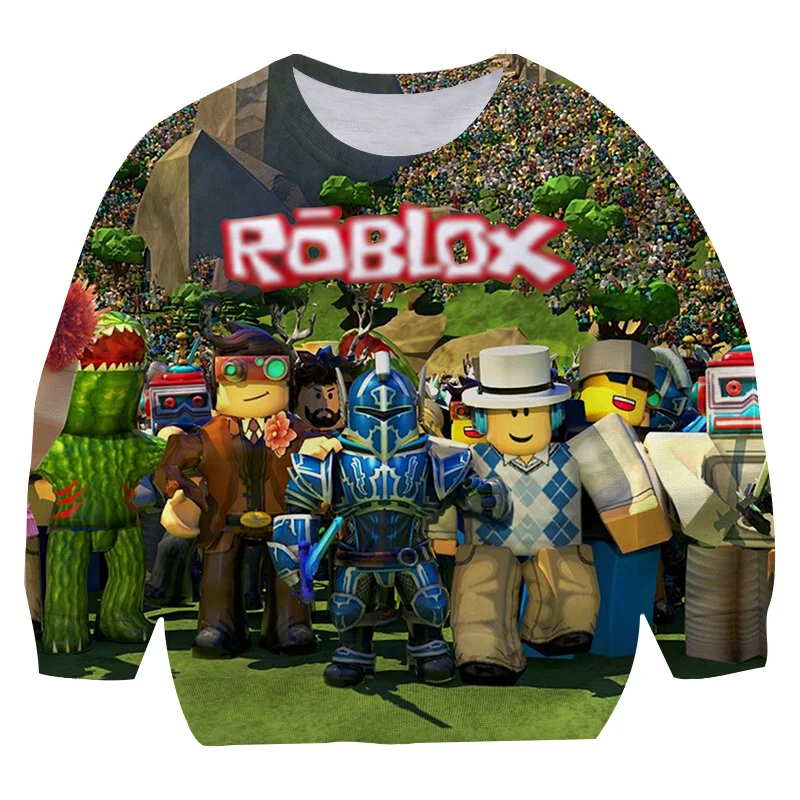 

Детская толстовка с капюшоном Robloxing, дизайнерская детская одежда, Осенний Детский свитер, пуловер с принтом для девочек, длинный свитер для ...