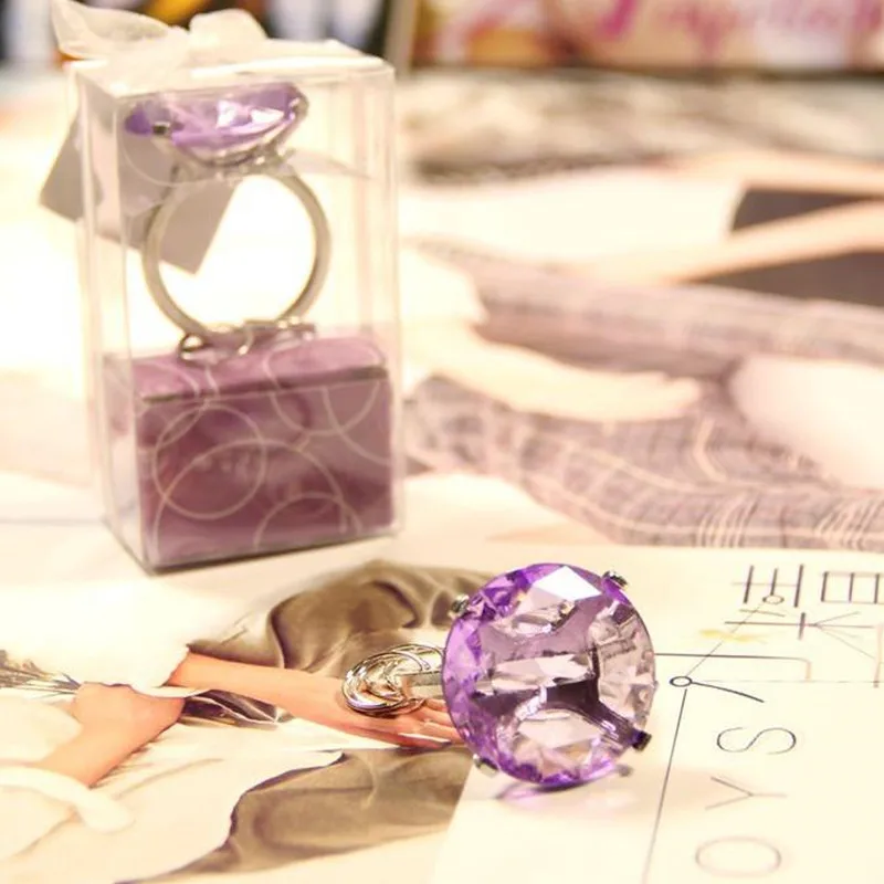 Брелок в форме кольца с бриллиантами аксессуары для ключей свадебные подарки