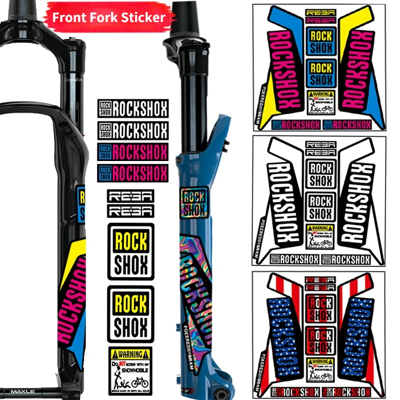 

Rockshox Front Fork Sticker Mountain Bike Front Fork Decals Waterproof Decorative Cycling Stickers Bicycle Accessories