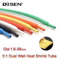 1m dia 1 6mm 39mm multi color dual wall heat shrink tube thick glue 31 shrinkable tubing adhesive lined wrap wire kit