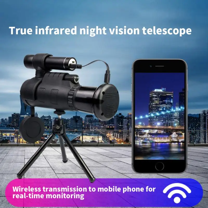 Night Vision Goggles Digital Monocular Hunting Scope Infrared Digital Binoculars Hunting Security Camping Telescope With Bracket