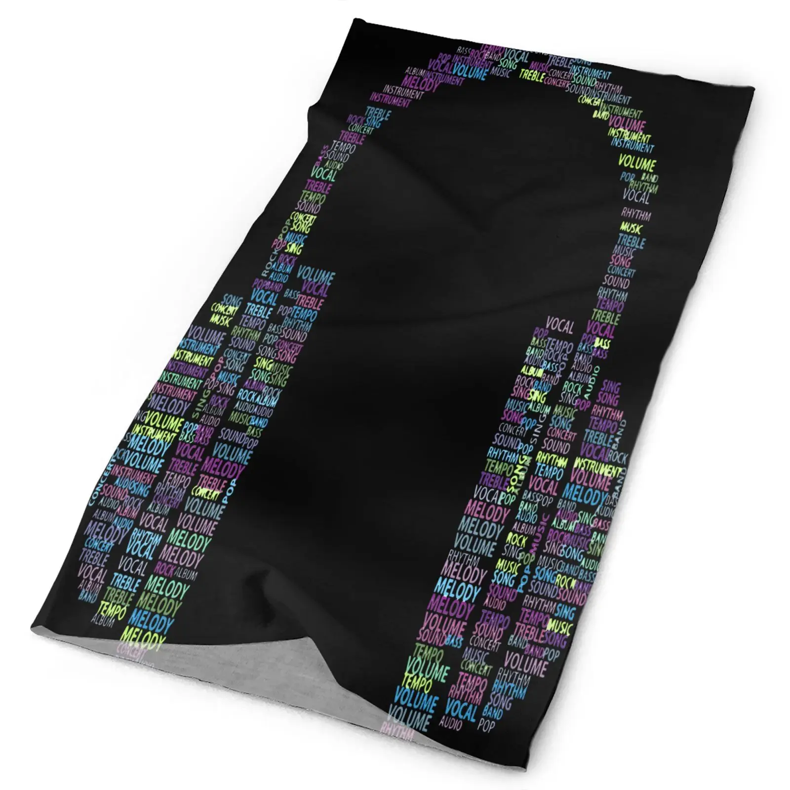 

Menss Headphones Abstract Wording Funky Men's Bandana Skis Scarf Tactic Scarf Cycling Facemask Skis Scarf Mask Ski Anime Scarf