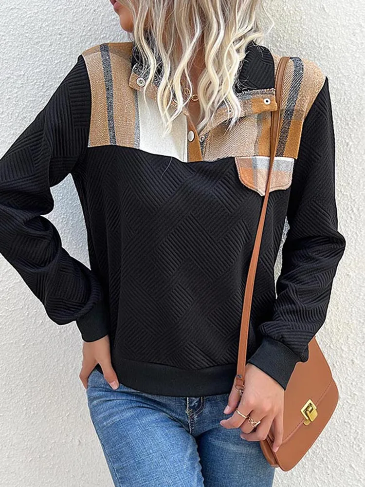 

JIM & NORA Korean Retro Women's Autumn And Winter Knitted Casual Sweater Blouses Elegant Pullover Top Blusas De Mujer 2023