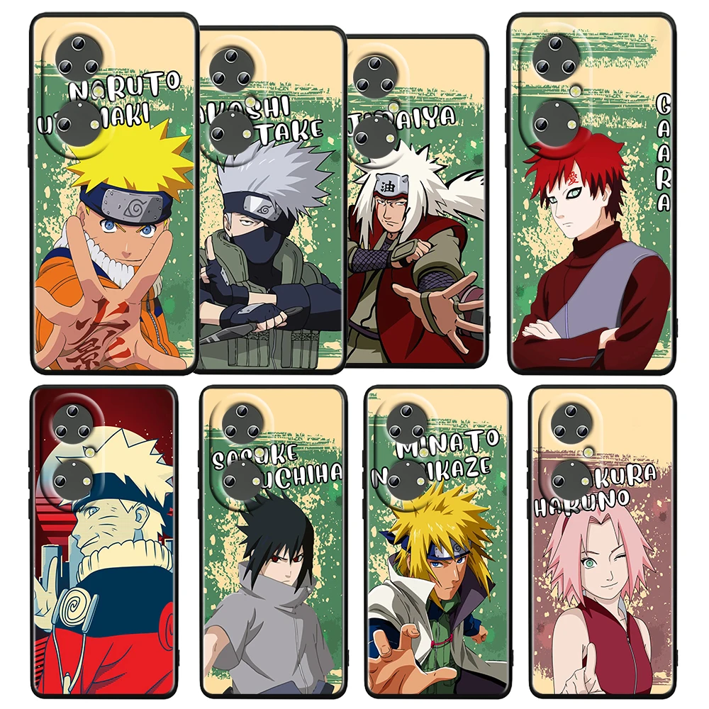 

Cartoon Naruto Cool For Huawei P50 P20 P30 P40 5G P10 Pro Lite E Plus P9 Lite Mini Silicone Soft TPU Black Phone Case Cover Capa