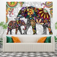 india mandala mural elephant tapestry wall hanging bohemian hippie bedroom background cloth printing room home carpet decor