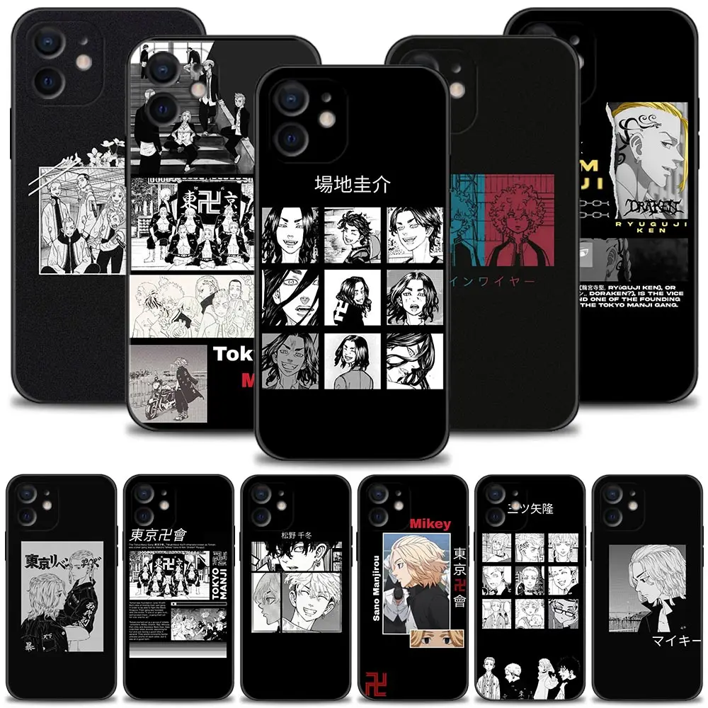 

Case For Apple iPhone 13 12 11 Pro Max Mini X XR XS Max 6 6S 7 8 Plus 5 5S SE(2020) Silicone Shell Anime Cartoon Tokyo Revengers