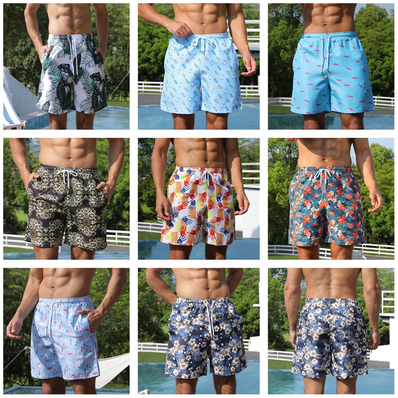 

Men's Beach Shorts Men's Swimming Shorts Loose Casual Quick-drying Sports Shorts Men's Running Shorts 3D Digital Printing Shorts