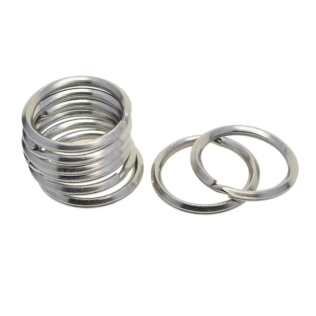 

10pcs 28mm Stainless Steel Key Rings Keychain DIY Findings
