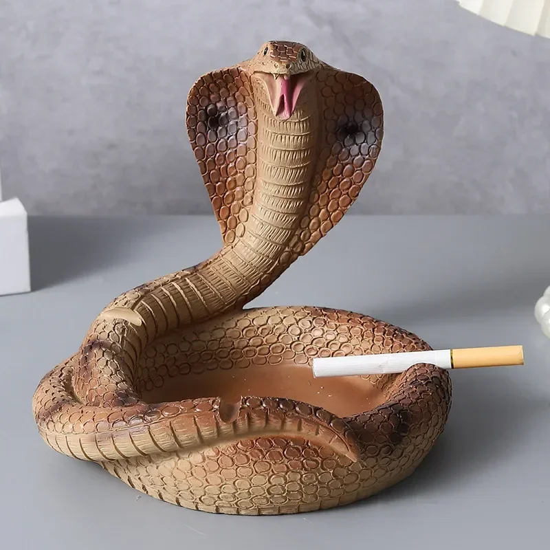 Большая пепельница-Кобра для гостиной и спальни Офисная пепельница с защитой от