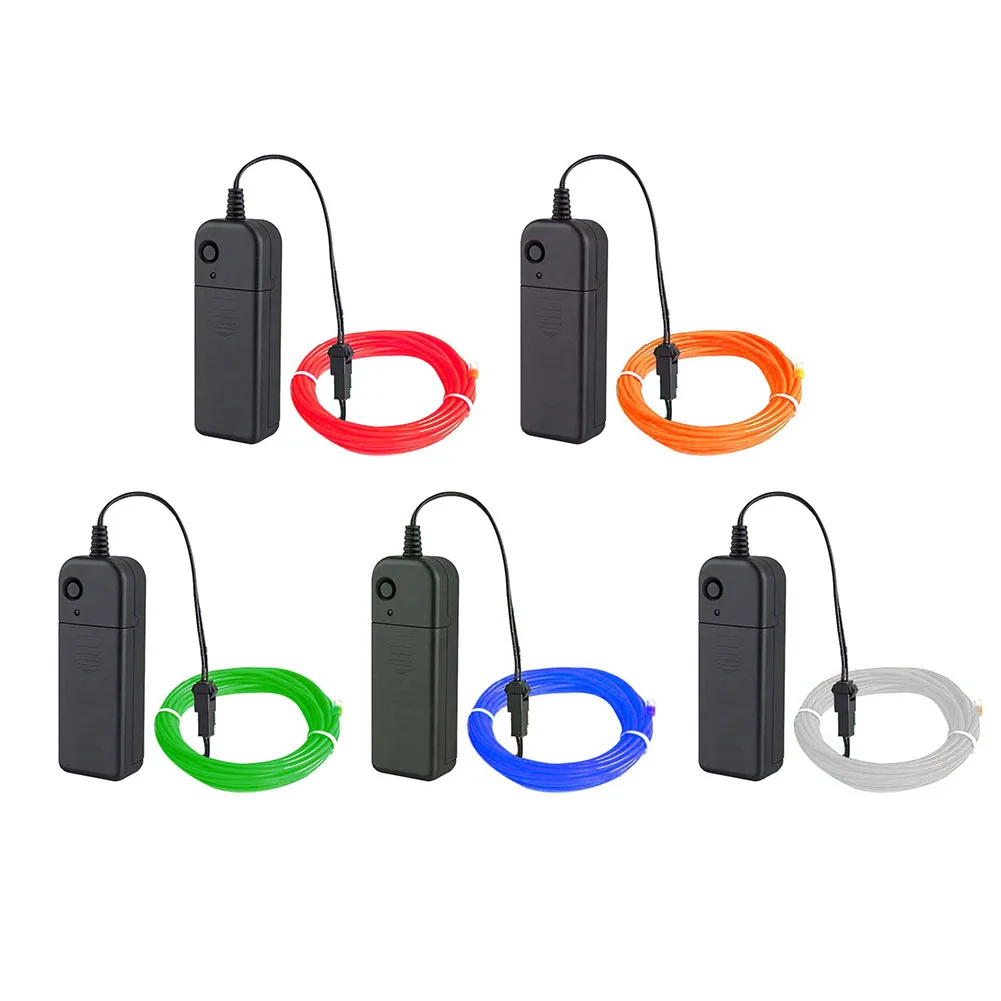 

5m3V EL Flexible Luminous Line Rope Neon Light Ultra-bright LED Neon Christmas Dance Party DIY Costumes