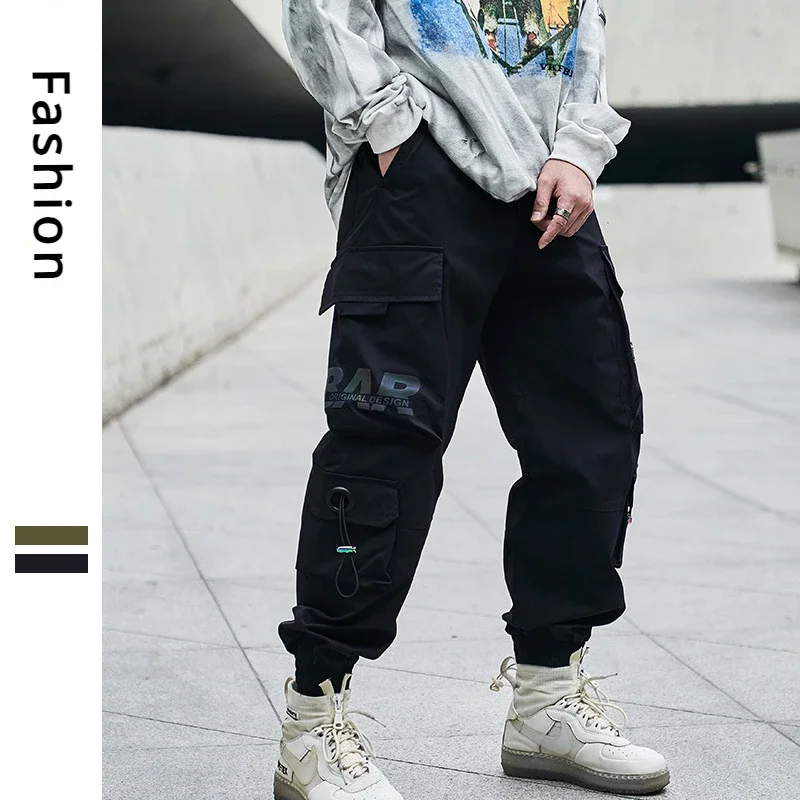 Брюки-карго мужские тактические уличные штаны в стиле милитари много карманов