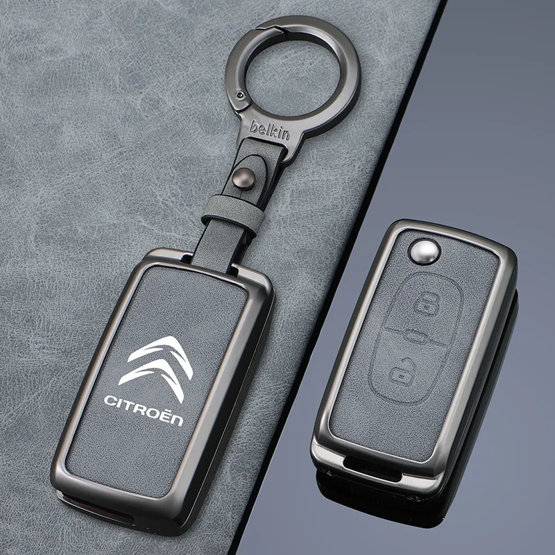 Кожаный чехол из цинкового сплава для дистанционного ключа автомобиля