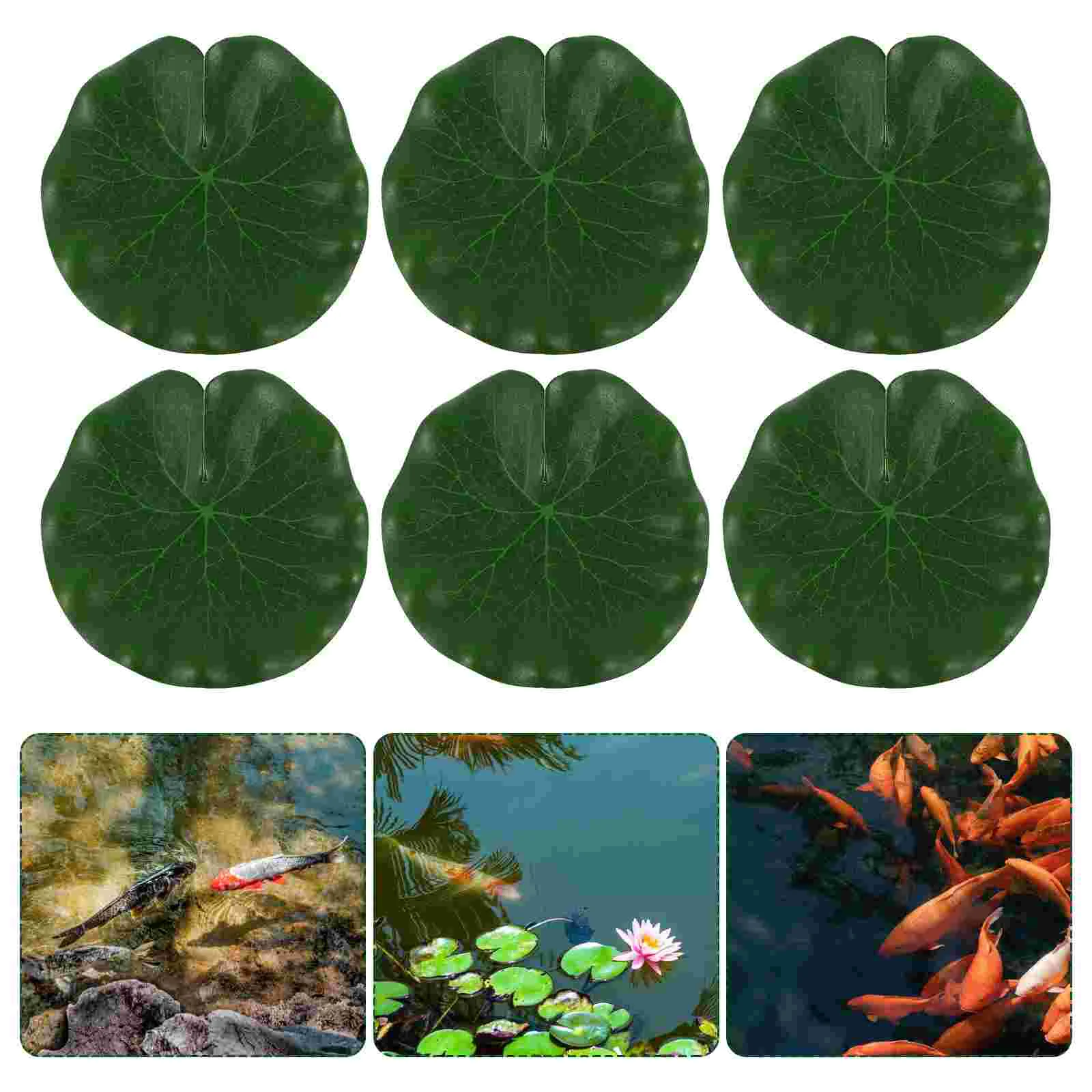 

10pcs Ornaments Vivid Duckweed Lotus Leaf Simulation Beautiful Accessory for Tank Aquarium